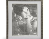 Elizabeth Taylor Print, Elizabeth Taylor Art, Wall Decor, Art Print, Home Decor, Wall Decor, Dictionary Page Art, Mixed Media Art