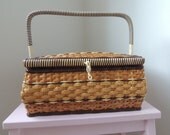 vintage 50s sewing basket
