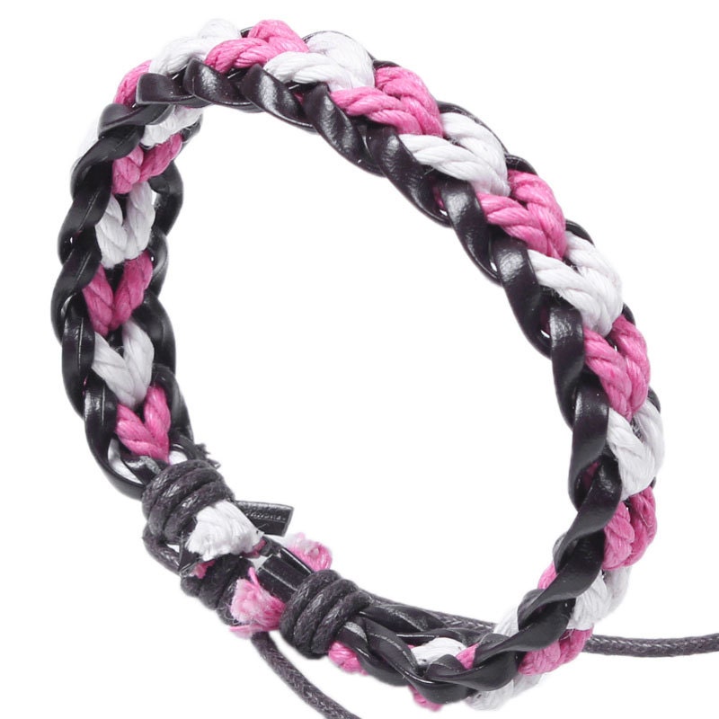 DIY Cotton Rope  Leather Knot Bracelet - Twist Strap Bracelet - Simple and Stylish