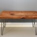 Reclaimed Wood Bench 30"L w/ Hairpin Leg - 30"L x 11.5" x 18"H - Free Shipping & Lifetime Warranty -  Salvaged Barn Wood / Industrial Modern
