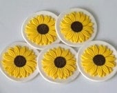 Fondant Sunflower Cupcake Toppers for Sarcoma Awareness