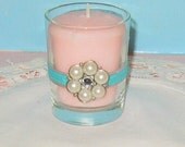 Wedding Votive Candle Holder / Bling by CarolesWeddingWhimsy