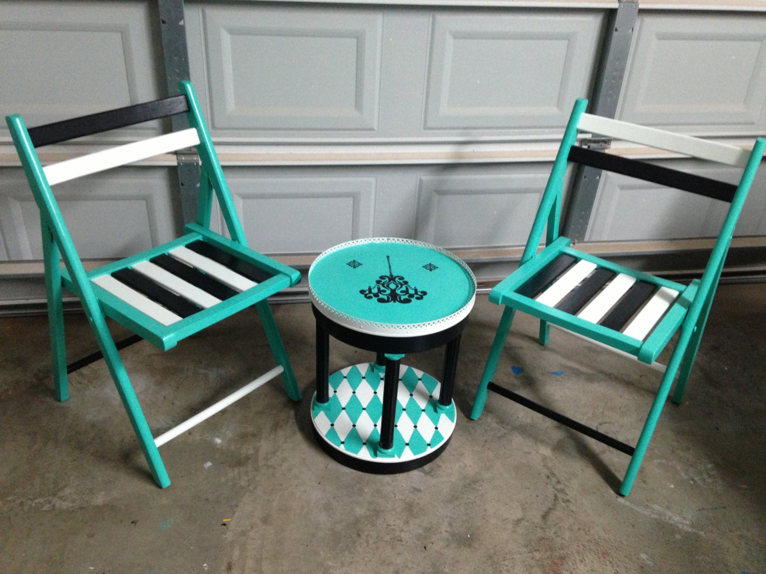 Hand painted table and chairs
