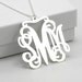 Monogram Necklace Sterling Silver - Small 1.25 Inches