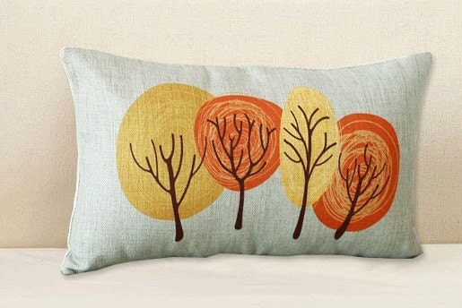 Linen pillow tree Housewares Tree print Pillow Pillow cover Nature Cushion cover brown Home Decor Throw pillow Decorative pillow