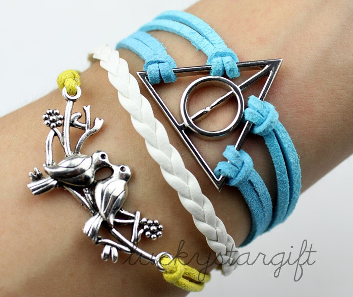 With harry potter magic hallows blessing love bracelet, a symbol of love, personality, fashion,beautiful,gift-Q005