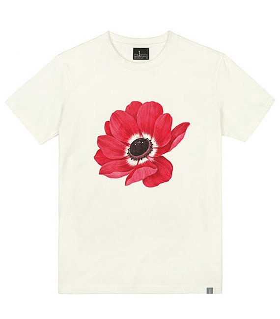 Vintage Red Flower Men Women Unisex graphic print t shirts mens womens t shirt short sleeve t-shirts White Gray tee Size S M L XL XXL