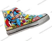 Superman Converse Shoes Men Women Unisex graphic print t shirts mens womens t shirt short sleeve t-shirts White Gray tee Size S M L XL XXL