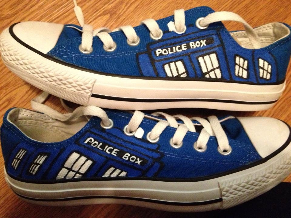 Dr. Who Hand Painted Converse Shoes