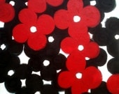 ORIGINAL Abstract Flowers Large Painting Wall Art Acrylic Red Black White POP Art, Minimalism, Abstract Expressionism