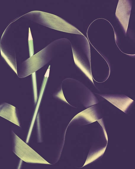 Emerald Green Abstract Fine Art Print Ribbon Art Mod Photography Surreal Art
