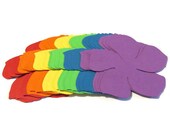 Rainbow Flower Die Cuts - Pack of 24 - Classic Colors
