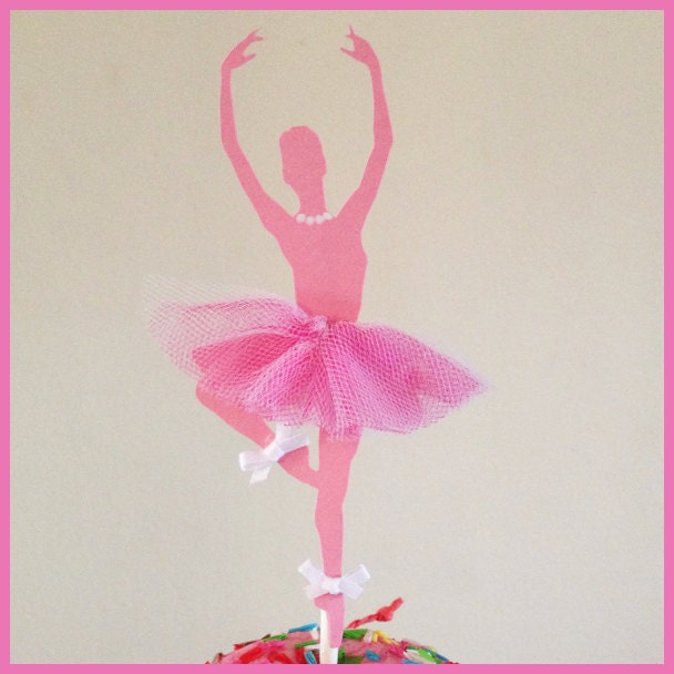 Ballerina Birthday Cupcake toppers - Dancer Birthday Party