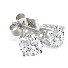 1.50CT Round Brilliant Cut Diamond stud Earrings 14KT Gold Setting