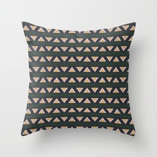 Triangles in the Jungle  - Throw Pillow - 16 x 16
