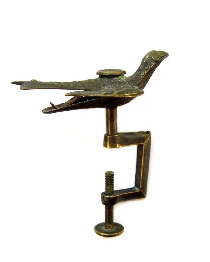 Vintage Sewing Bird Clamp, Rare Antique Brass, Patented 1850, Victorian Era, Highly Collectible, Beautiful Rich Natural Antique Brass Patina