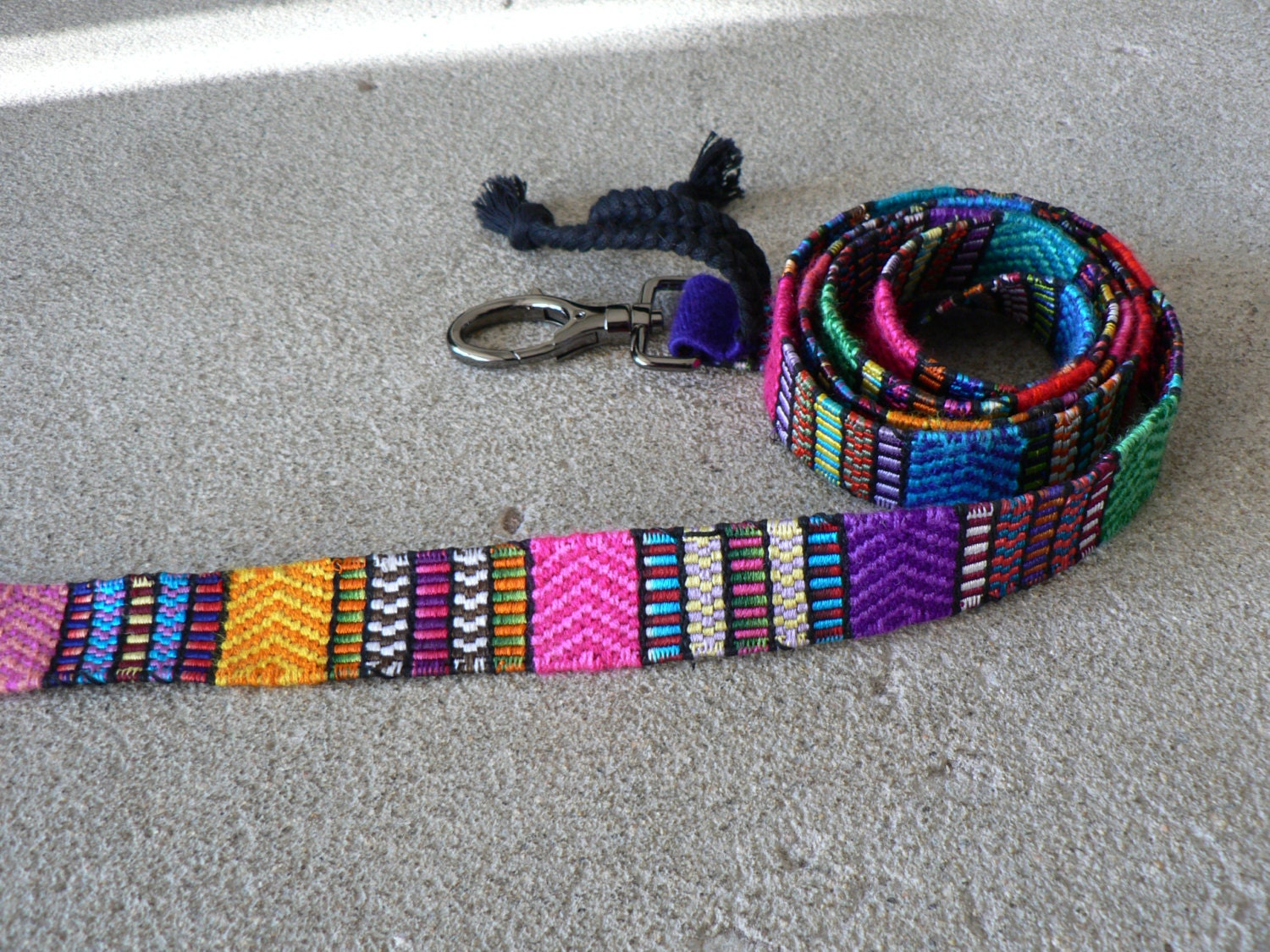 Handwoven Guatemalan Cinta Recreated to a Beautiful Dog Leash/ Lead