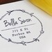 Adress Stamp - Bella Swon. Customized Adress Stamp with unique design.