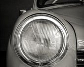 Retro Car, Mercedes-Benz, Wheel, Light, Nickel, 8x10 Black and White Photography, Classic, Old, Black, Wall Decor.