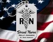 Proud Nurse Keychain Gift   Personalized FREE  Graduation Gift