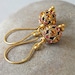 Earrings - Swarovski crystal, Balinese vermeil - Sari