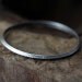 oxidized rustic recycled sterling silver bangle bracelet with set diamond, eco friendly