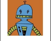 SMALL PRINT, Mr. Roboto III, archival print of original illustration by Anna Tillett Designs