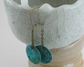 DISCO hand dyed fabric earrings