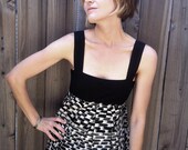 Spicy Toast Daubs Tank Tunic Blouse black & white cotton sateen sleeveless