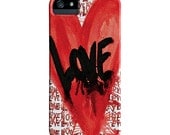 Heart iPhone 5 Case - LOVE - Funky Abstract Art iPhone cases by Ingrid Padilla