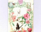 Butterflies - Bees - Clover - Flowers - Bumble Bees - Gift Tags - Green and Pink