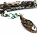 Steampunk Necklace Wire Wrapped Recycled Upcycled Eco friendly Metal Smith Repurposed Turquoise