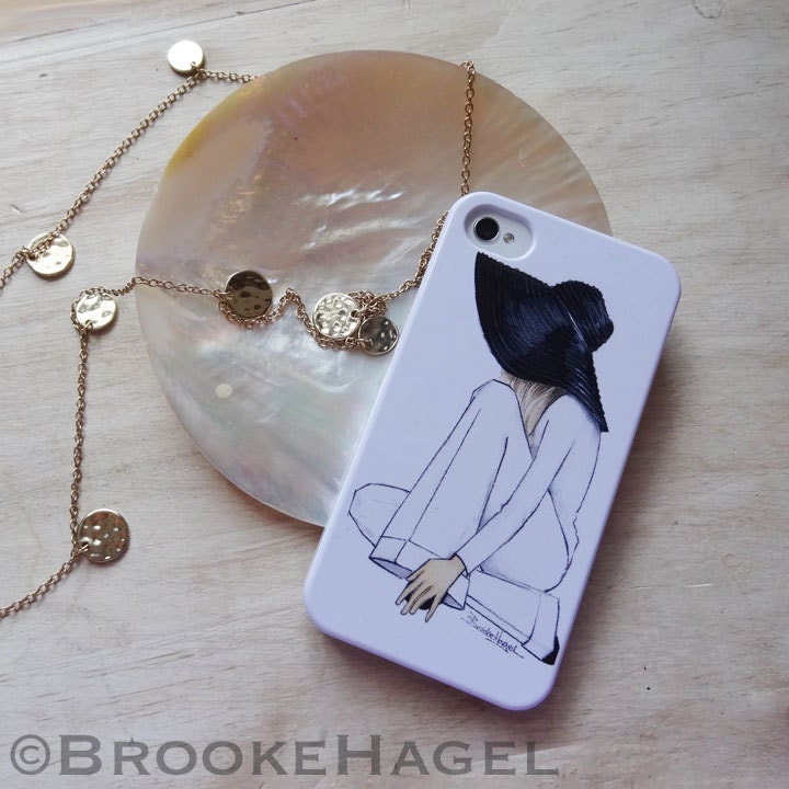 Fashion Illustration Cover for iPhone 4/4s-Plastic Case-Miriam-Sketch