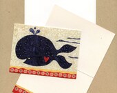 Fancy Whale Blank Notecard Set