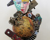 Out Of This World RECYCLED found object sculpture