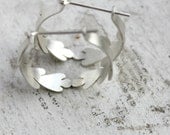 Sterling Silver Hoops Small Desert Lichen Hoops