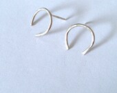 FREE SHIPPING in the USA - Horseshoe Stud Post Earrings Sterling Silver