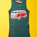 VW batik tank top hippie volkswagon camper women hand painted & hand dyed green size S, M ,L ,XL, XXL