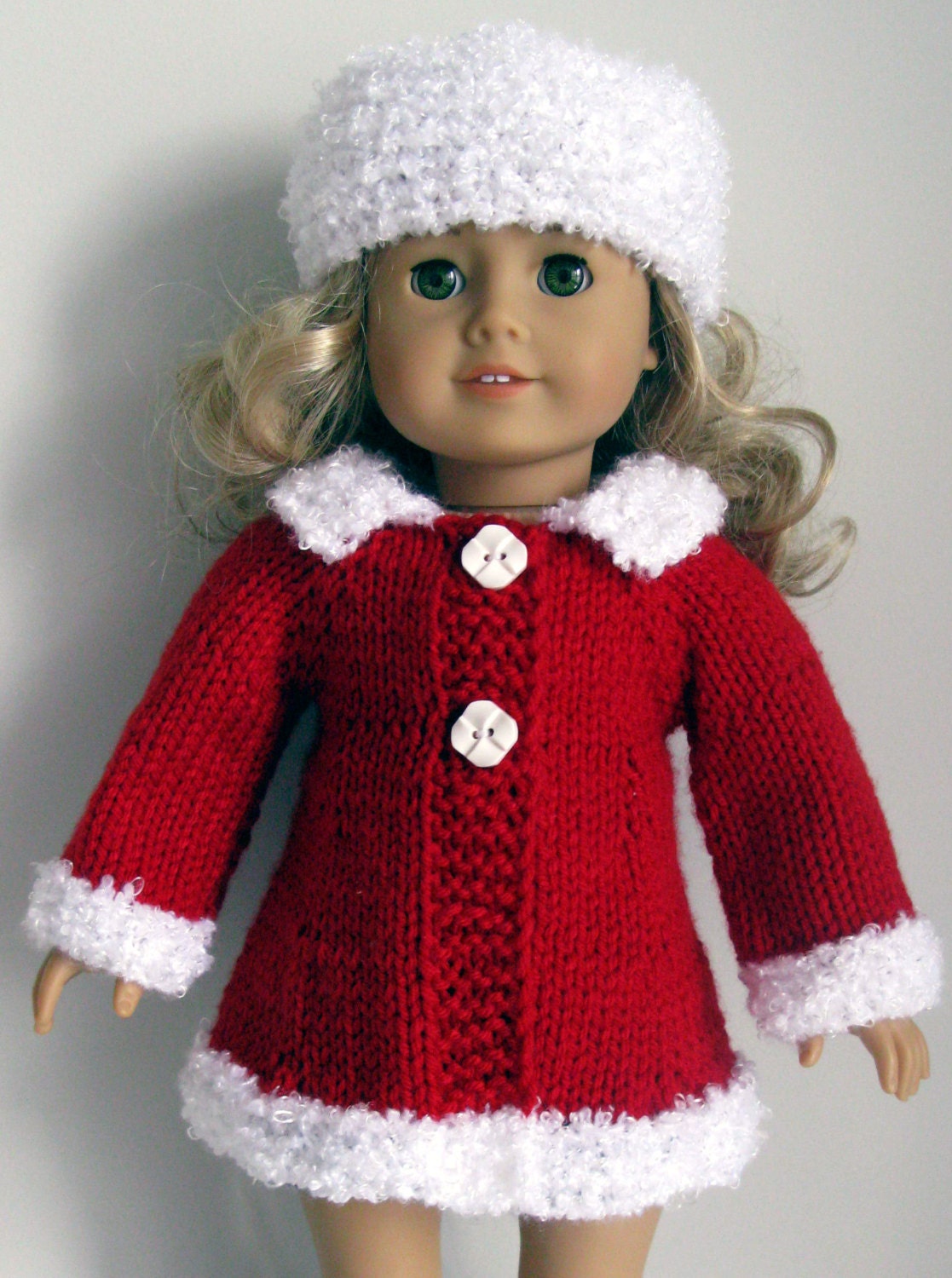 Mad Men classic A-line Coat & Hat AG American Girl 18 by KNITnPLAY