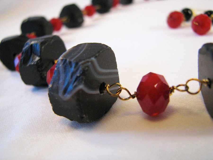 Lava Necklace and Earring Set