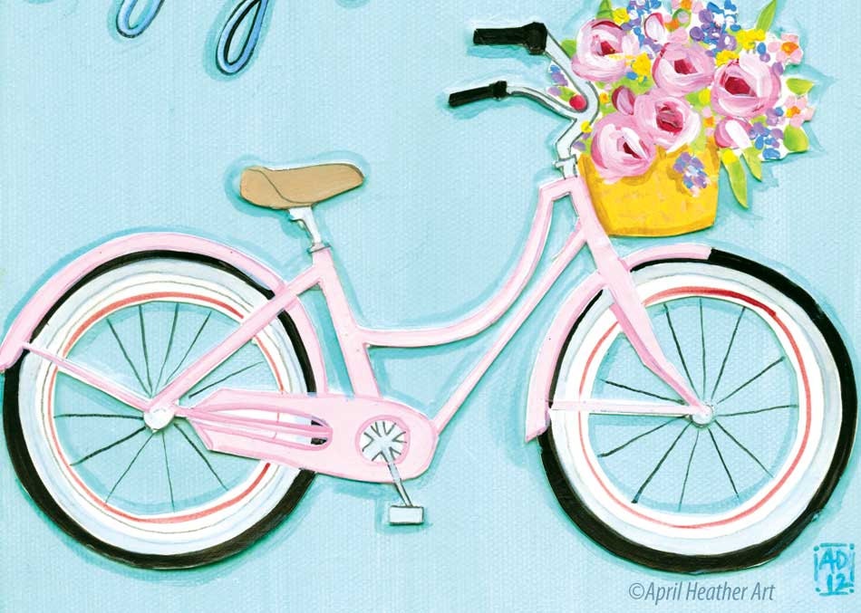 Slow Down Enjoy The View bike 8x10 collage print