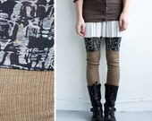 Leggings - Faux Thigh High - Sweater Knit and Geo Jersey - XS, S, M, L