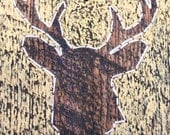 large buck sewn recycled wood wall art MADE TO ORDER