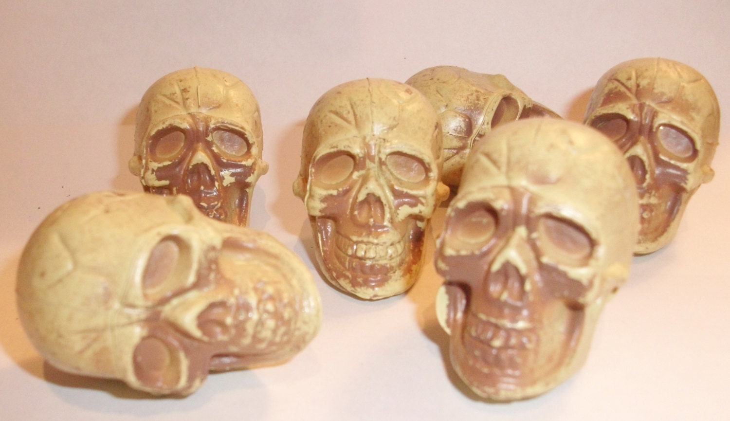 6 1.5 inch Crafting Skulls for Hair Clips, Shrines, Decorations, Rituals, Etc