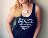 A Game of Thrones "Direwolves". MEDIUM Ladies' Racerback Tank in True Black
