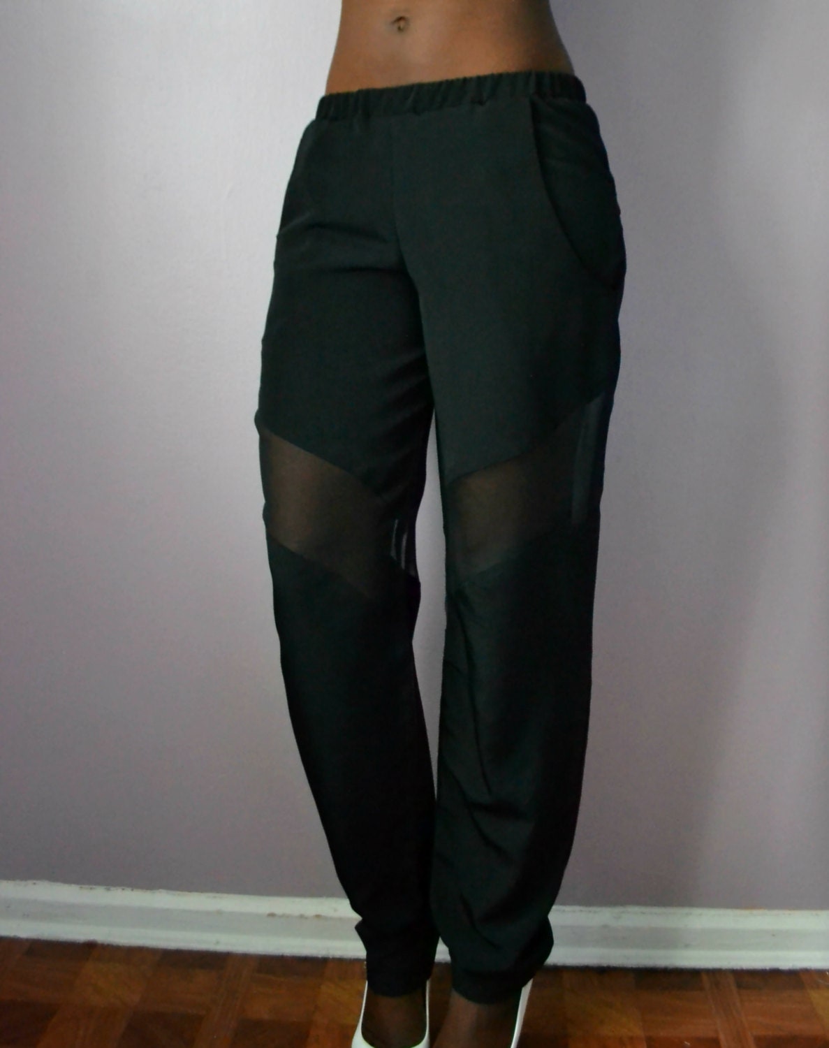 Sheer Panel Pants
