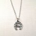 Small Horseshoe Good Luck Charm Necklace antiqued Silver plated charm on a delicate silver plated chain