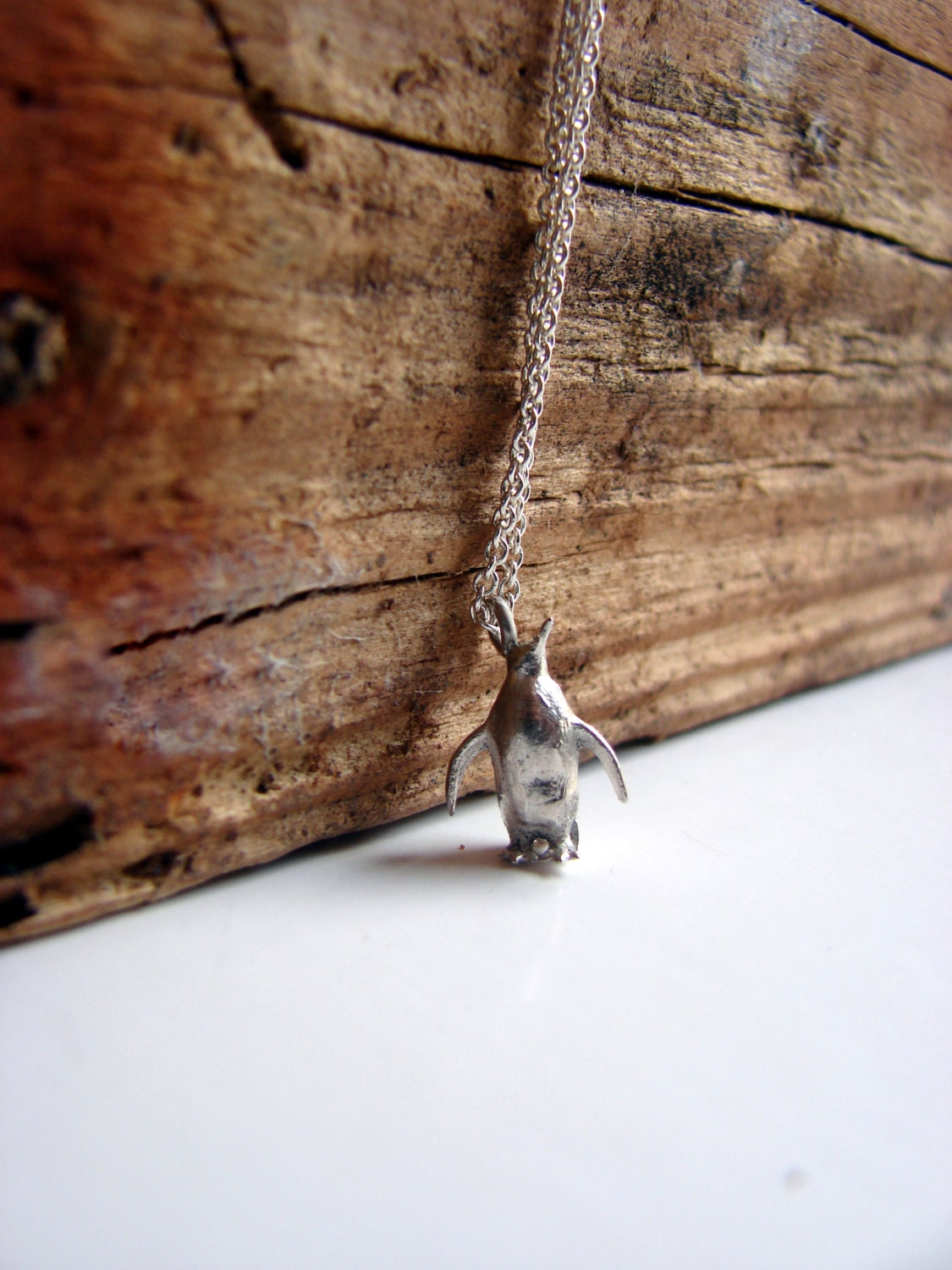Tiny Penguin Sterling Silver Necklace Animal Jewelry