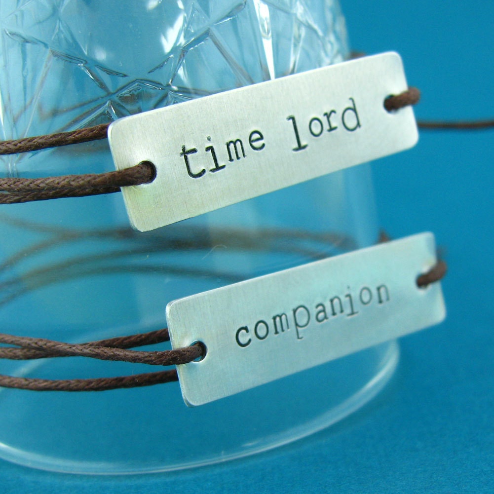 Doctor Who Time Lord and Companion tie on bracelet set - Doctor Who Friendship Bracelets