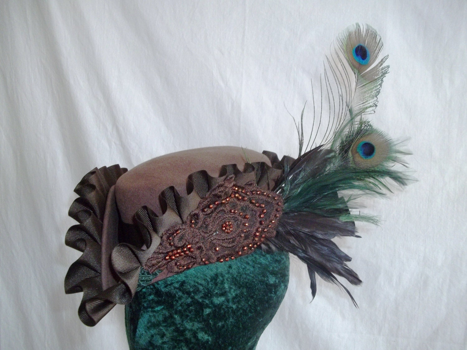 Green and Brown Steampunk Pirate Hat